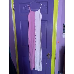 Maxi half and half dress